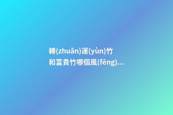 轉(zhuǎn)運(yùn)竹和富貴竹哪個風(fēng)水更好，擺放竹子的講究